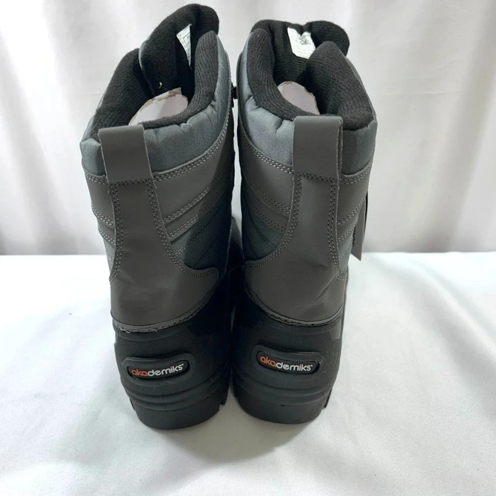 Akademiks Men's‎ Waterproof Snow Boots Black Duck Toe Size US 13 - No Box